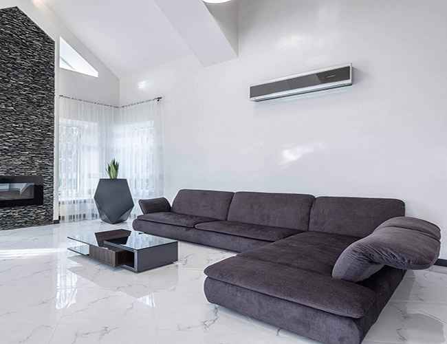 Mini Split on wall living room